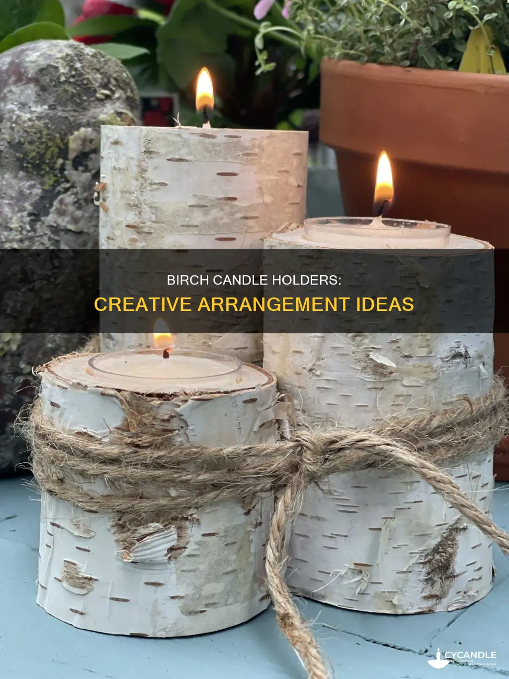 how to arrange birch candle holders