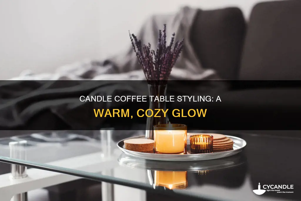 how to arrange candles on a coffee table