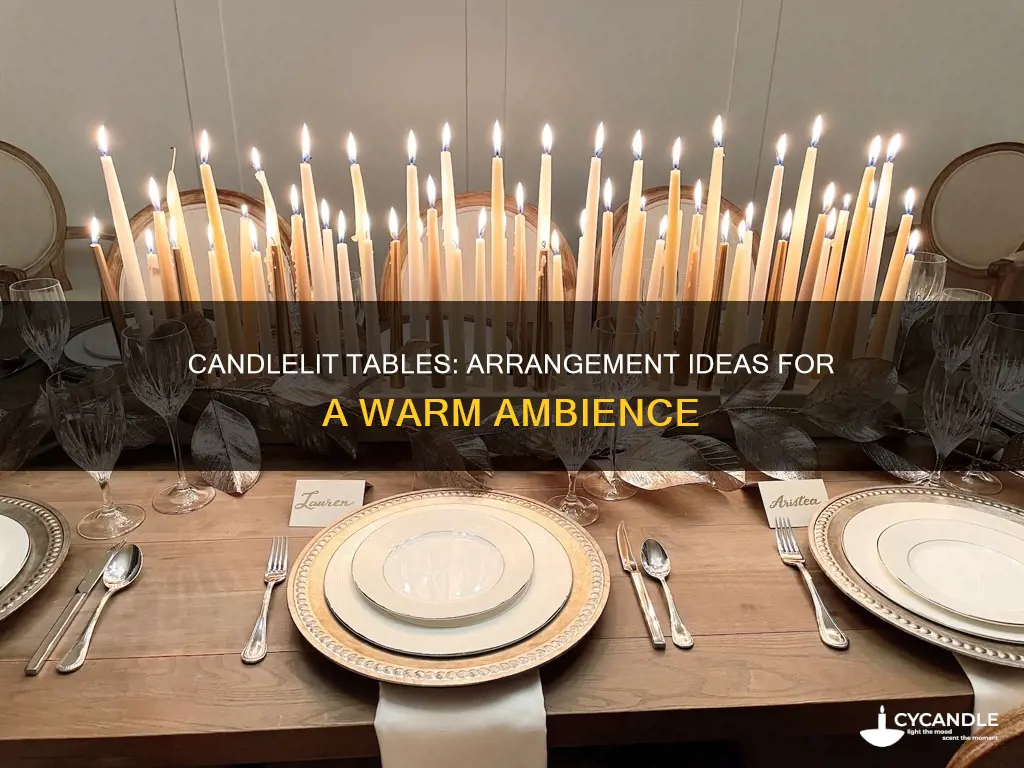 how to arrange candles on a table