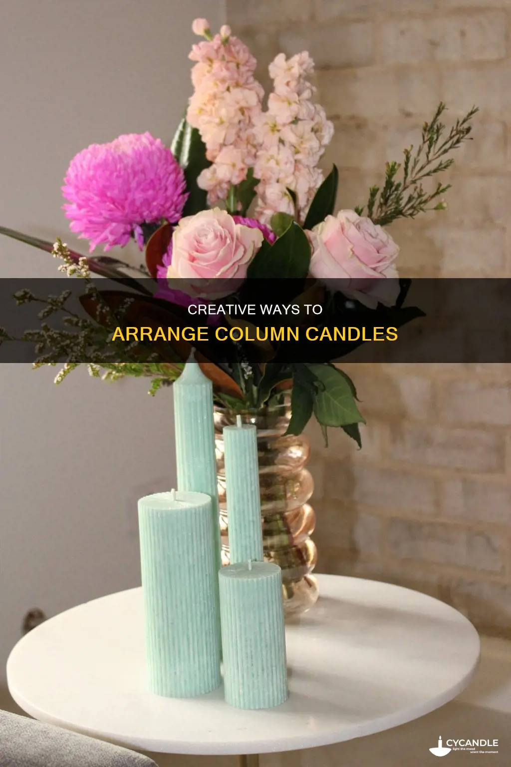 how to arrange column candles