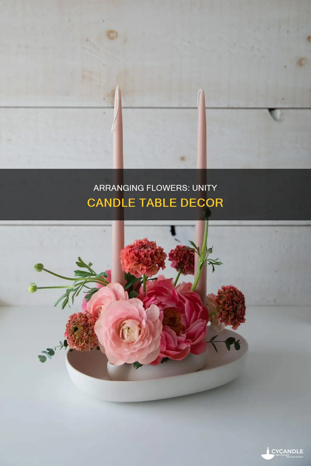 how to arrange flowers in unity candle table
