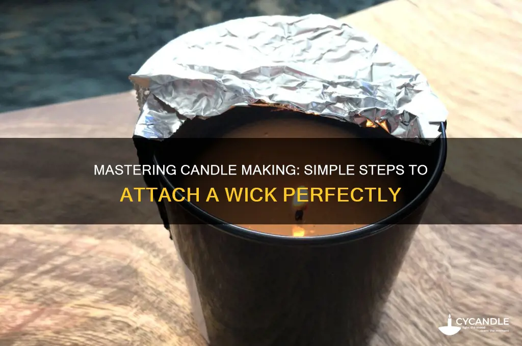 how to attach a candle wick