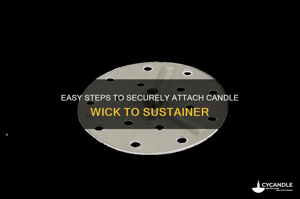 how to attach candle wick to sustainer