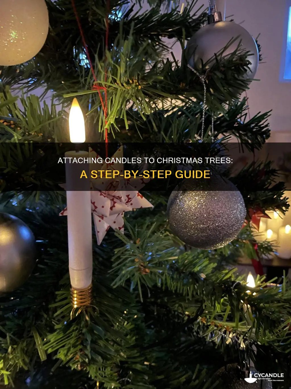 how to attach candles to a christmas tree