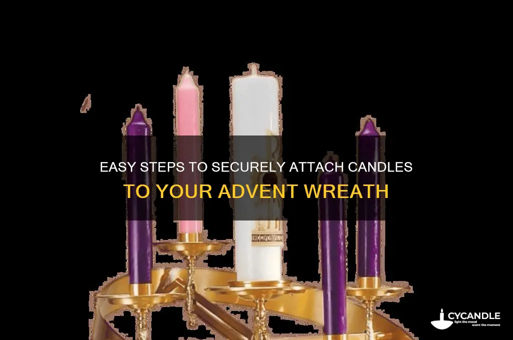 how to attach candles to advent wreath