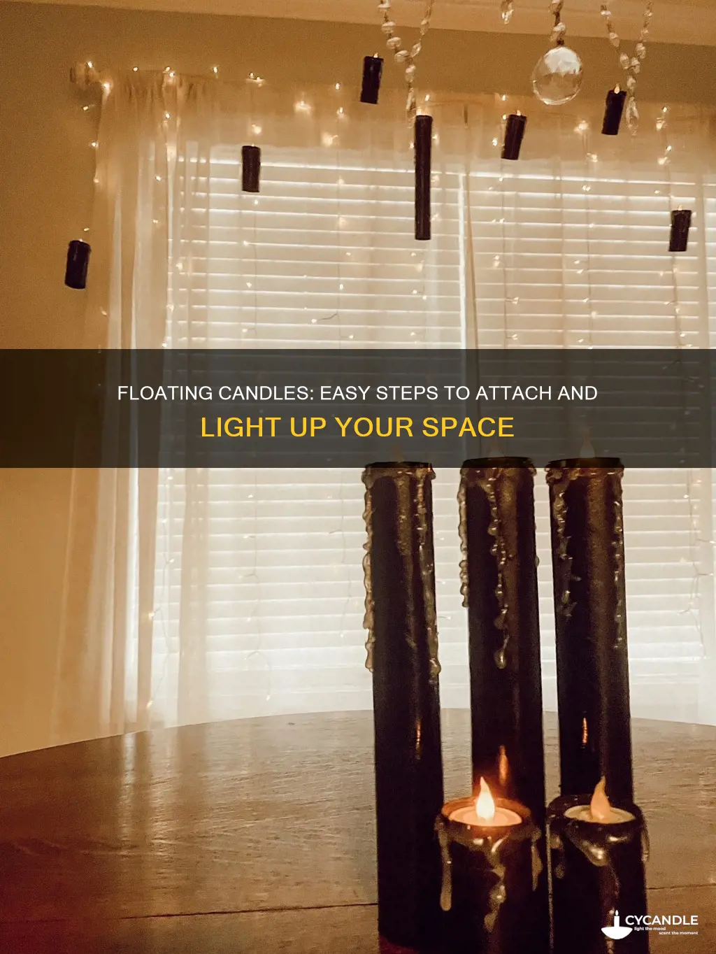 how to attach floating candles