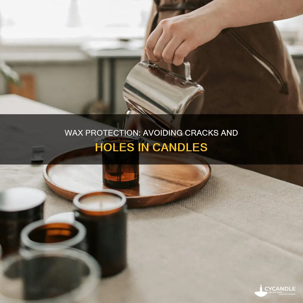 how to avoid cracks or holes in candles