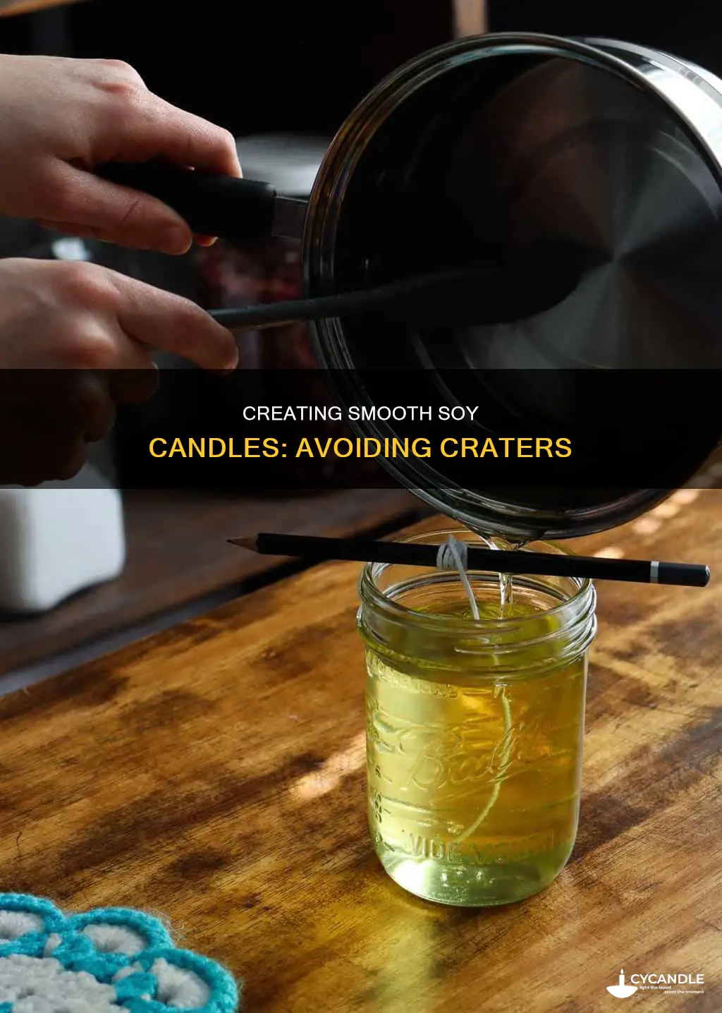 how to avoid craters in soy candles