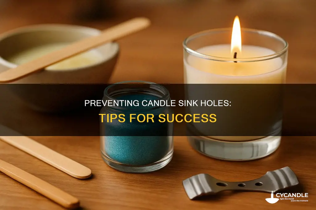 how to avoid sink holes in candles
