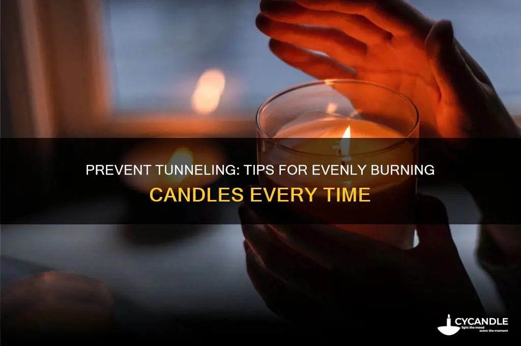 how to avoid tunneling when burning candles