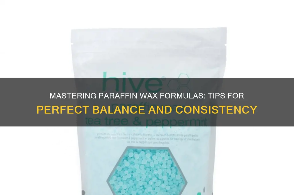 how to balance paraffin wax formula