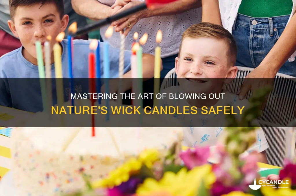 how to blow out a natures wick candle