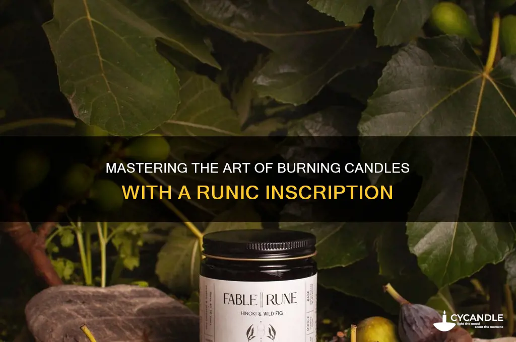 how to burn a candle with a runr on it