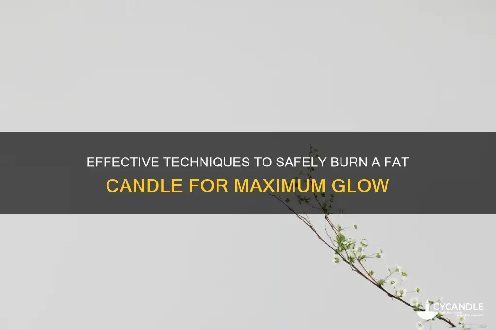 how to burn a fat candle