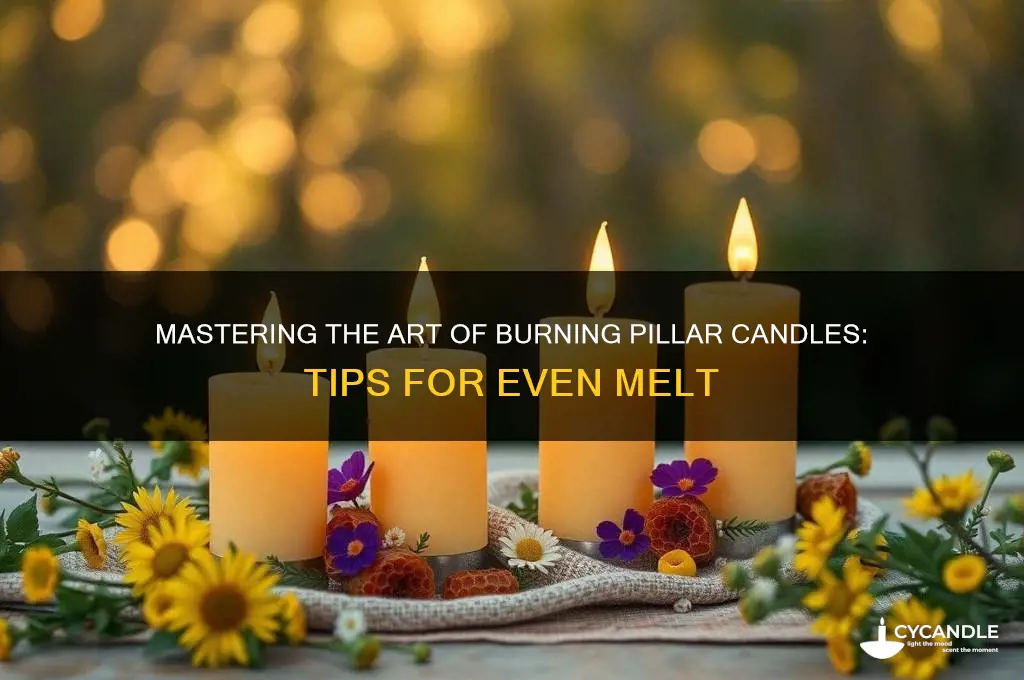 how to burn a pilar candle