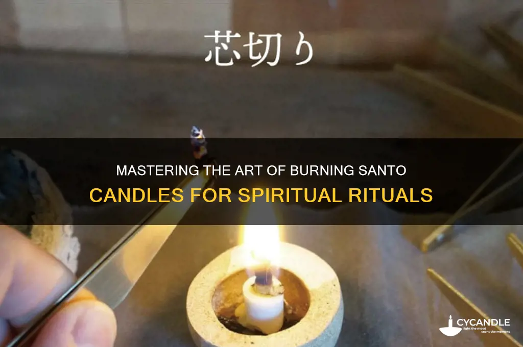 how to burn a santo candle