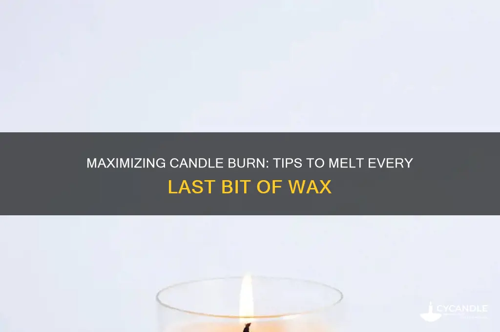how to burn all candle wax