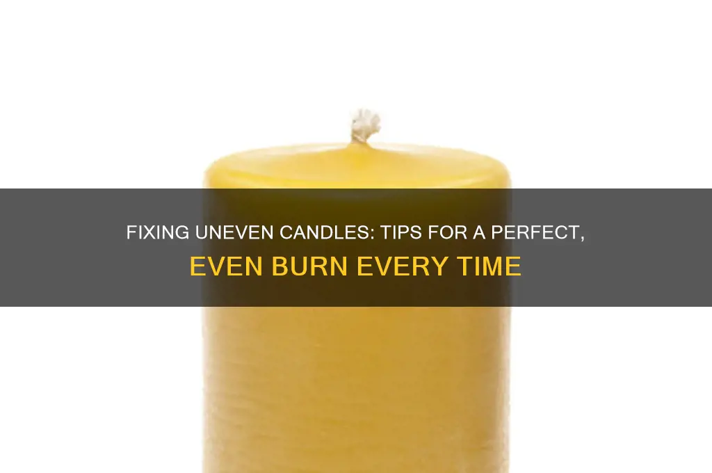 how to burn an uneven candle