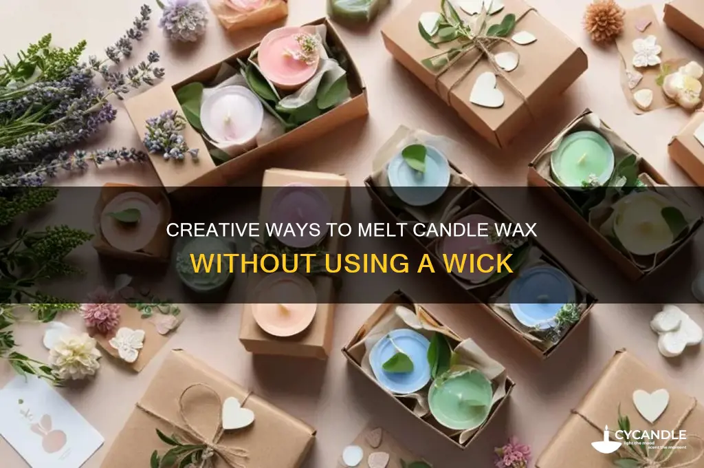 how to burn candle wax without a wick