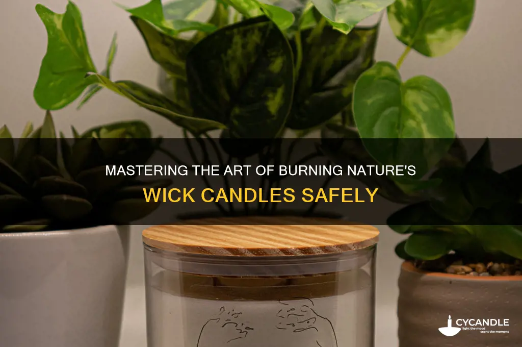how to burn natures wick candle