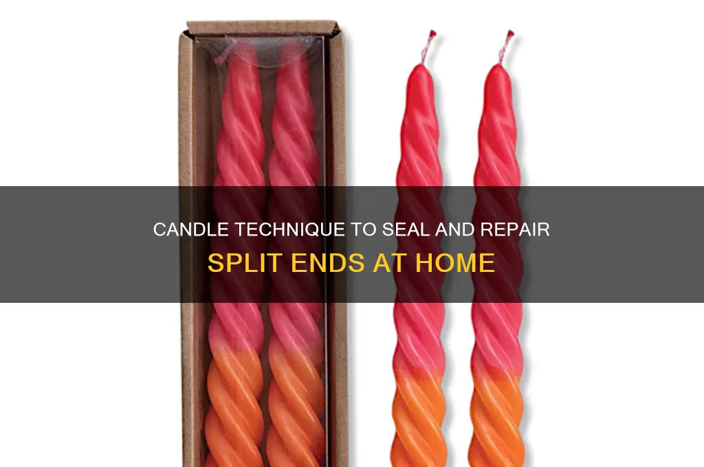 how to burn off split ends with a candle