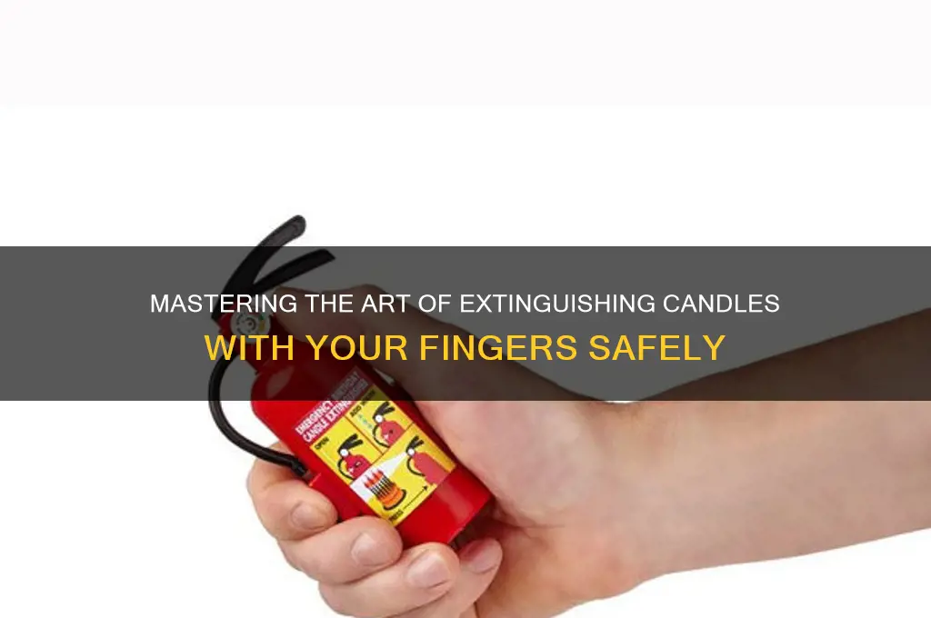 how to burn out a candle with your fingers