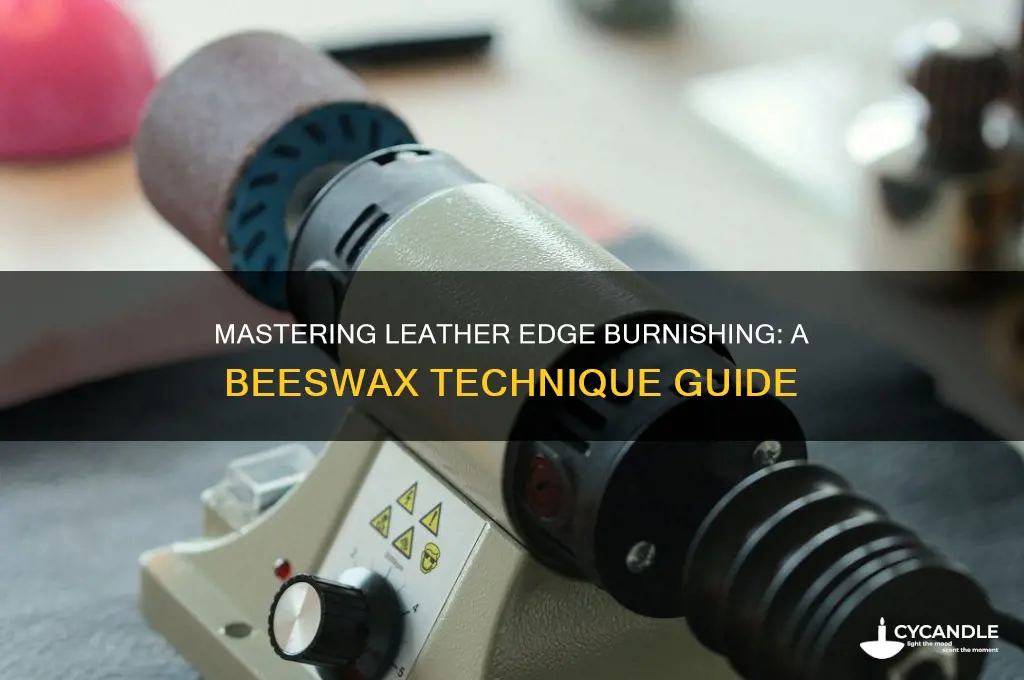 how to burnish leather edges with beeswax