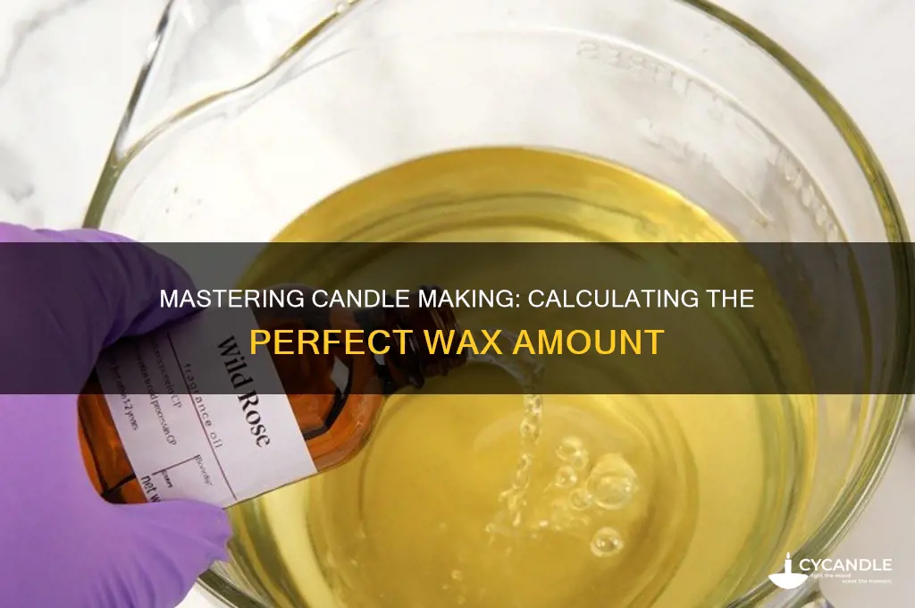 how to calculate amount of wax for candles