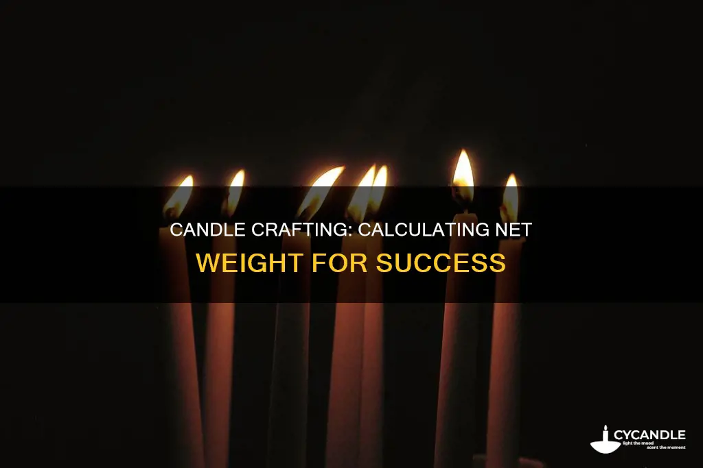 how to calculate net weight of candle