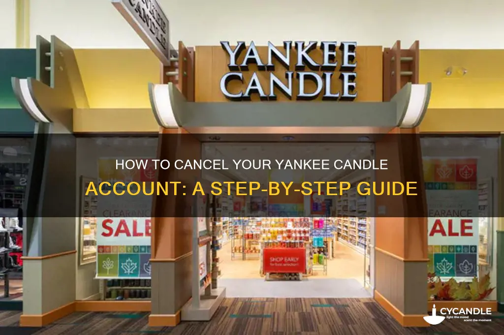 how to cancel yankee candle account