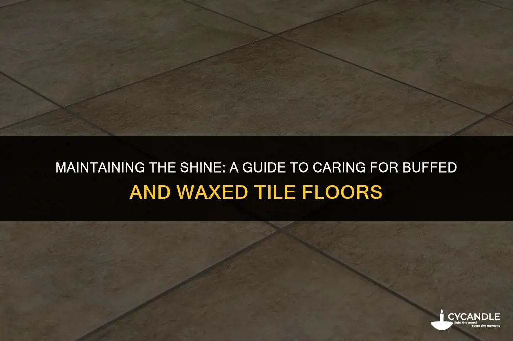 how to care for buffed and waxed tile floors