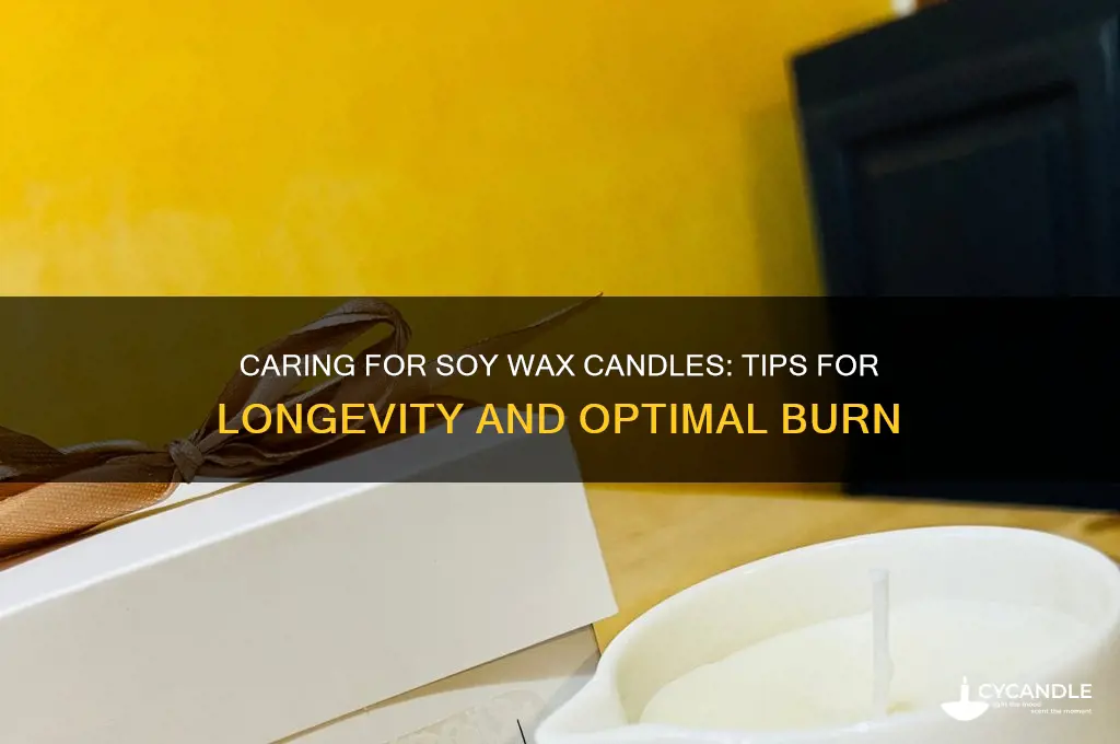 how to care for soy wax candles