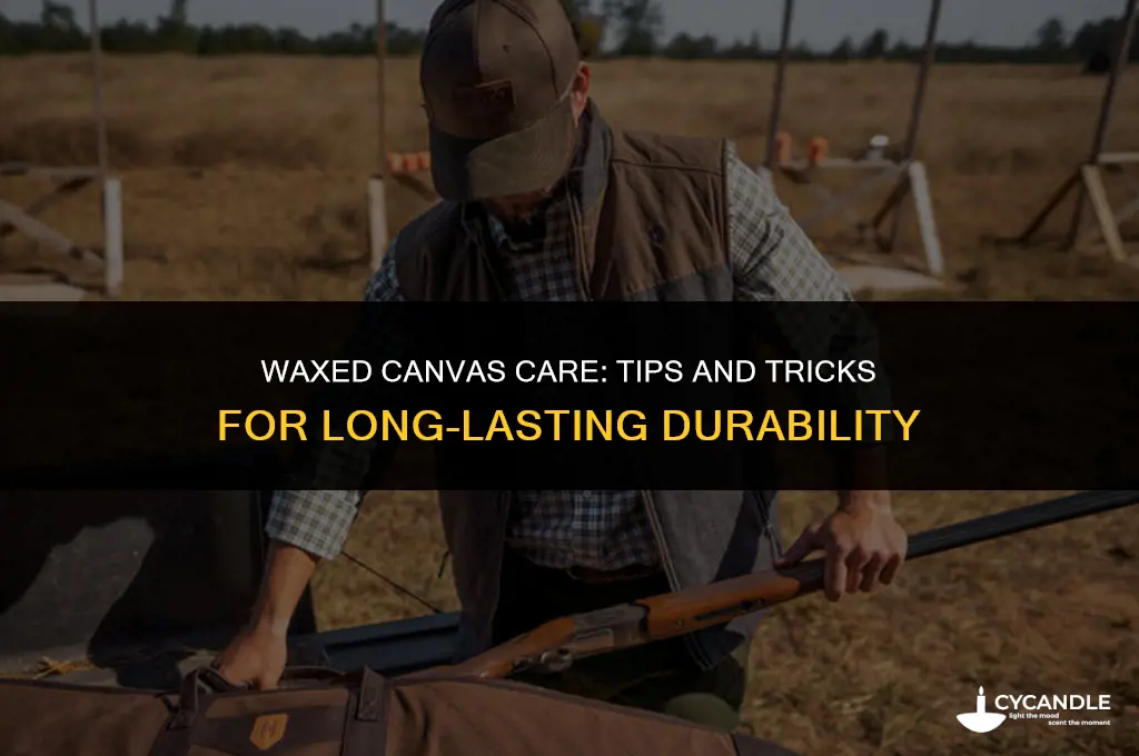 how to care for waxed canvas