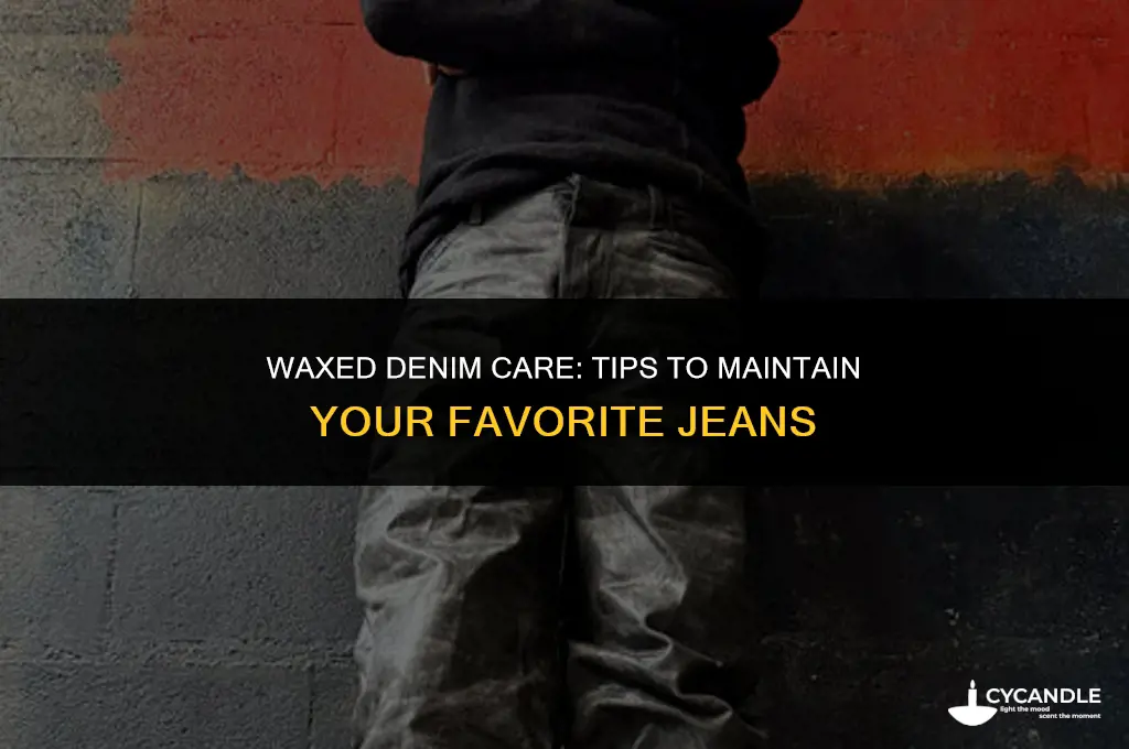 how to care for waxed denim