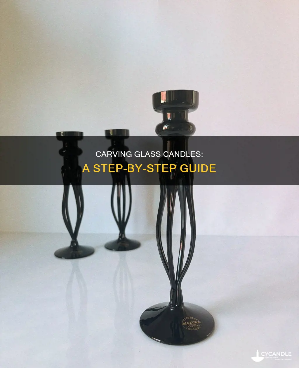 how to carve glass candles