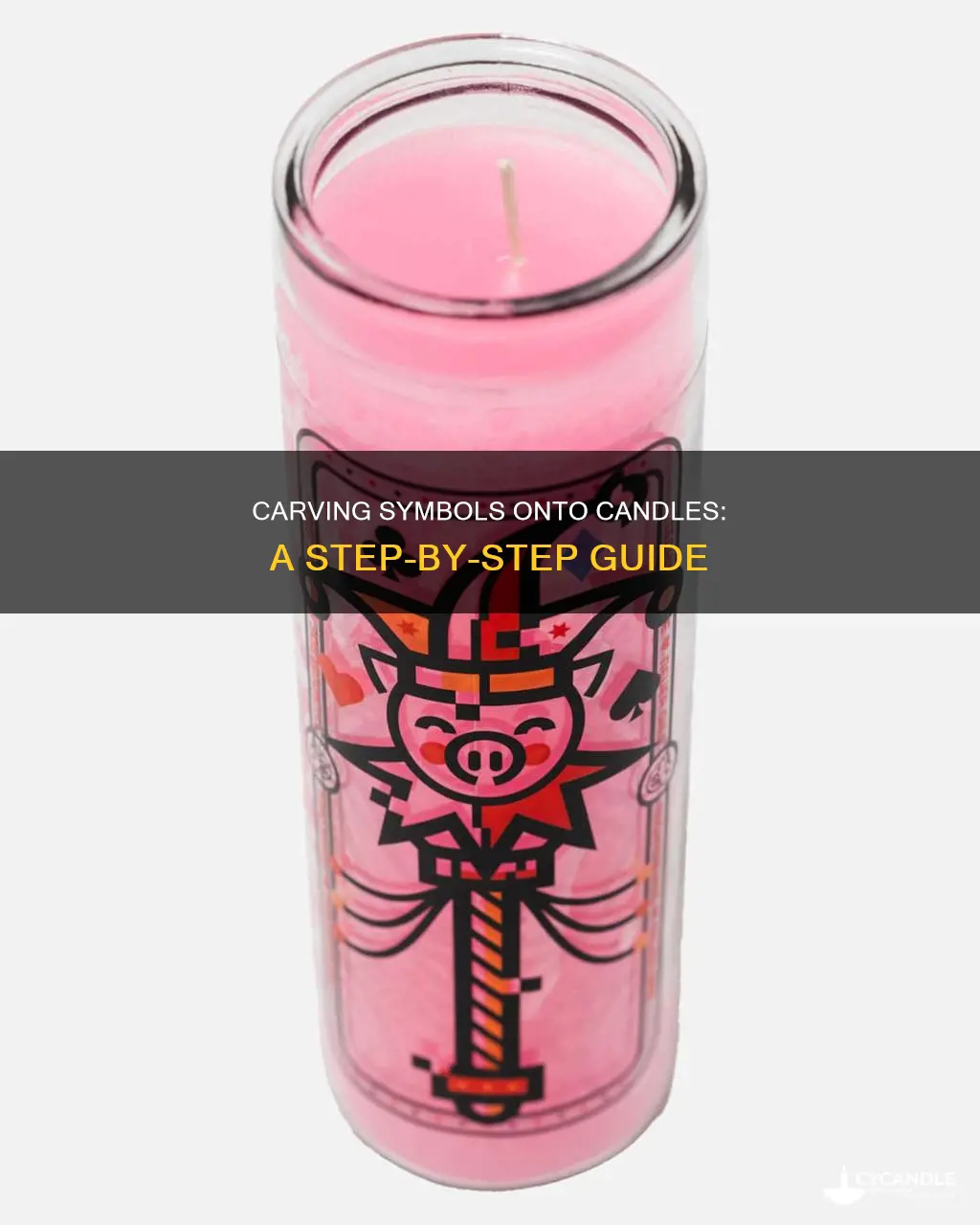 how to carve symbols into candles