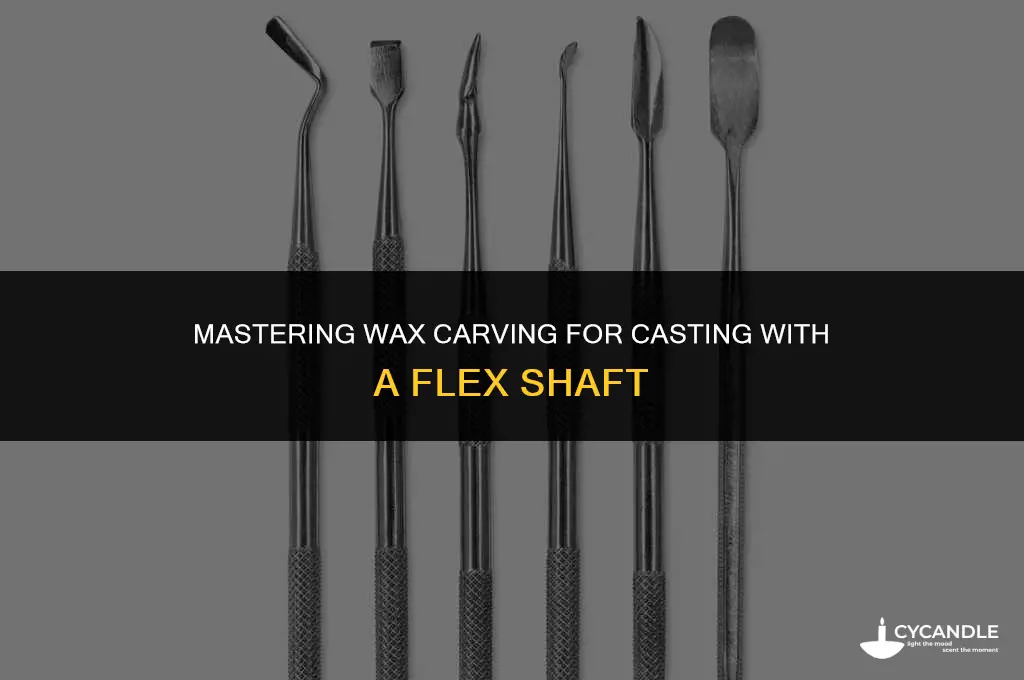 how to carve wax for casting using a flex shaft