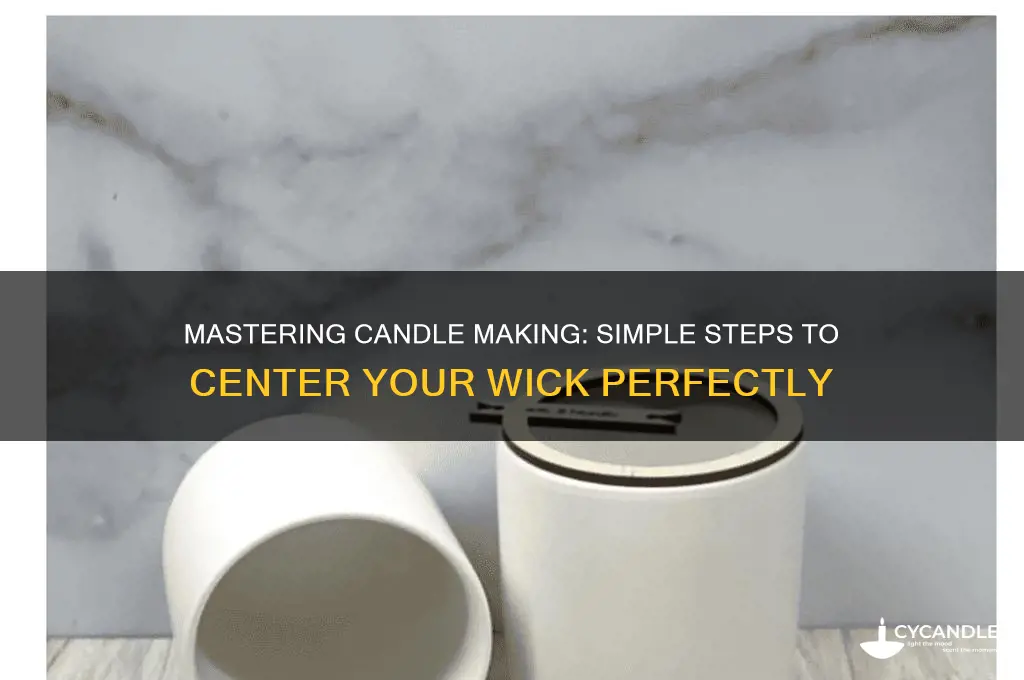 how to center a candle wick