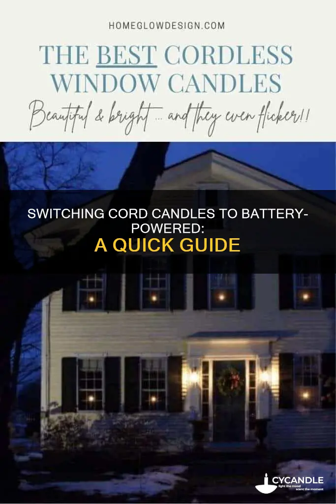 how to change a cord battery for a window candle