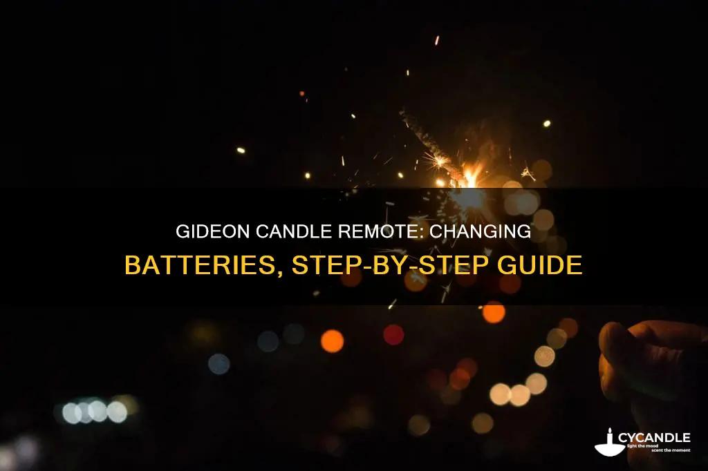 how to change batteries in gideon candle remote