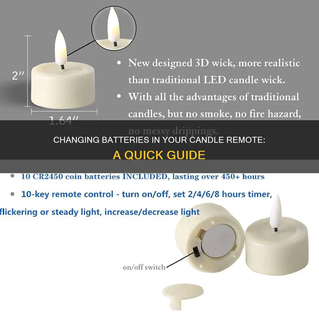 how to change battery in candle remote
