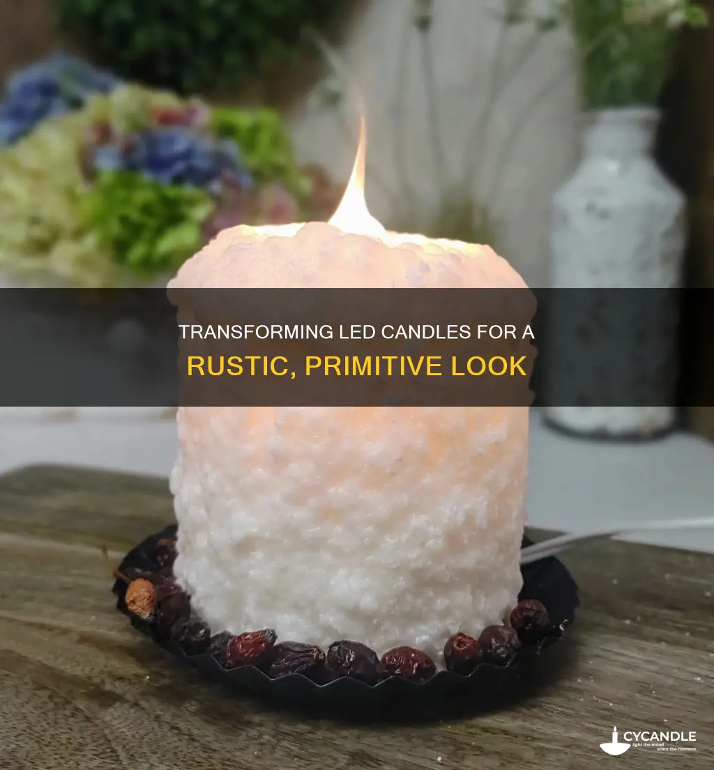 how to change led white candle to look primative