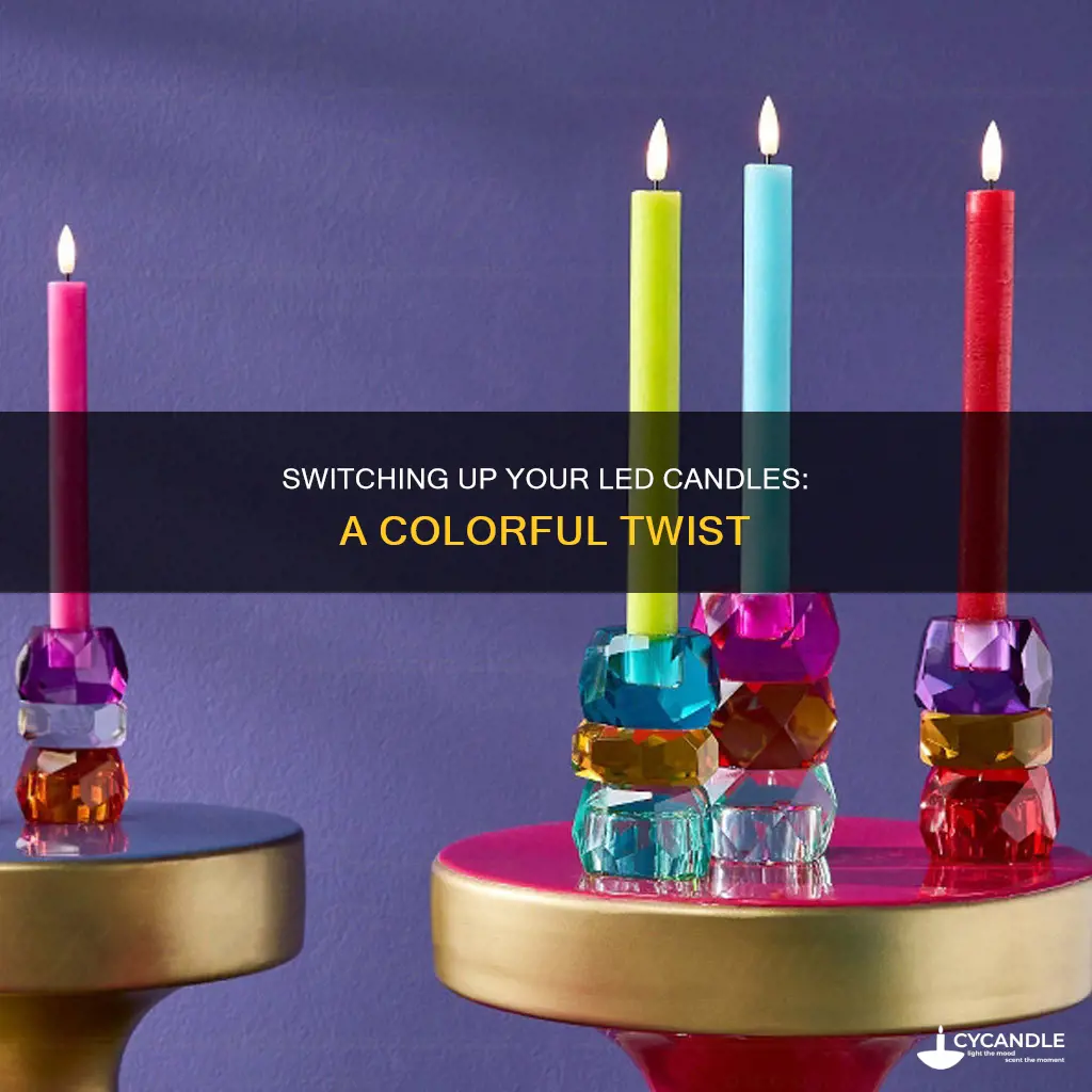 how to changing the color of battery powered candles