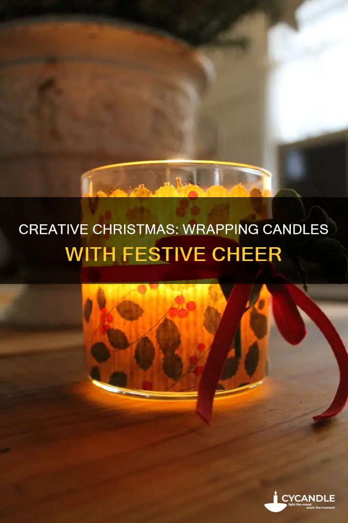 how to christmas wrap a candle