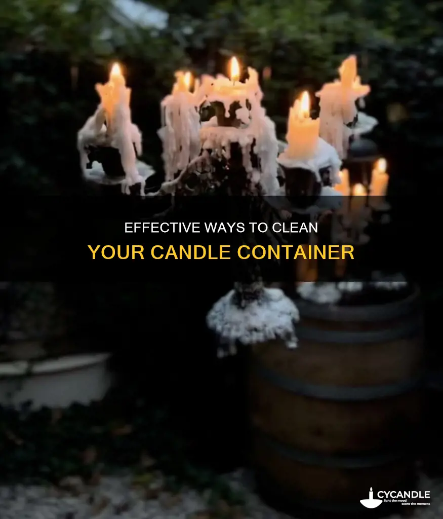 how to clean a candle container