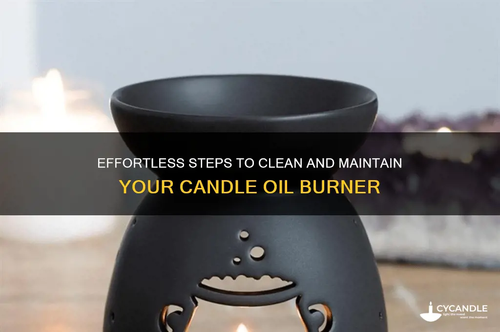 how to clean a candle oil burner