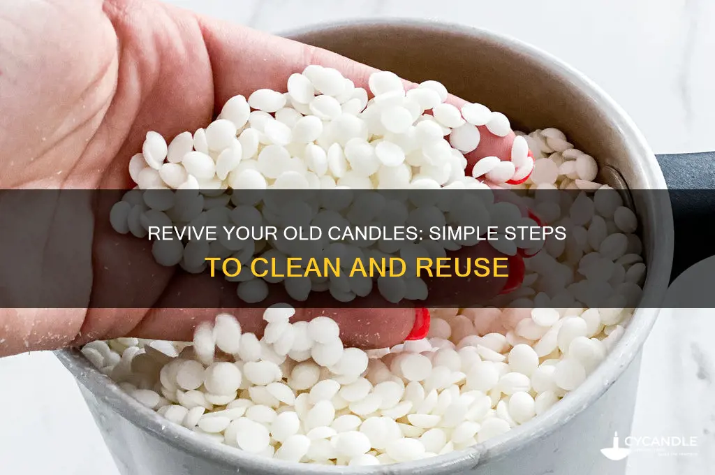 how to clean a used candle