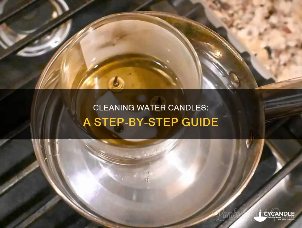 how to clean a water candle