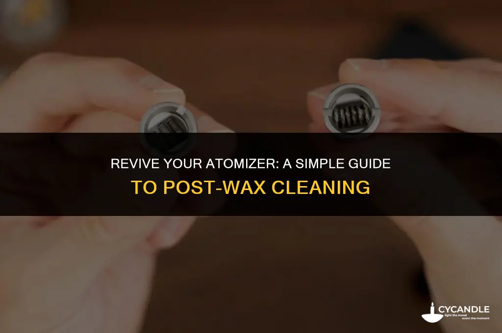 how to clean an atomizer after using wax