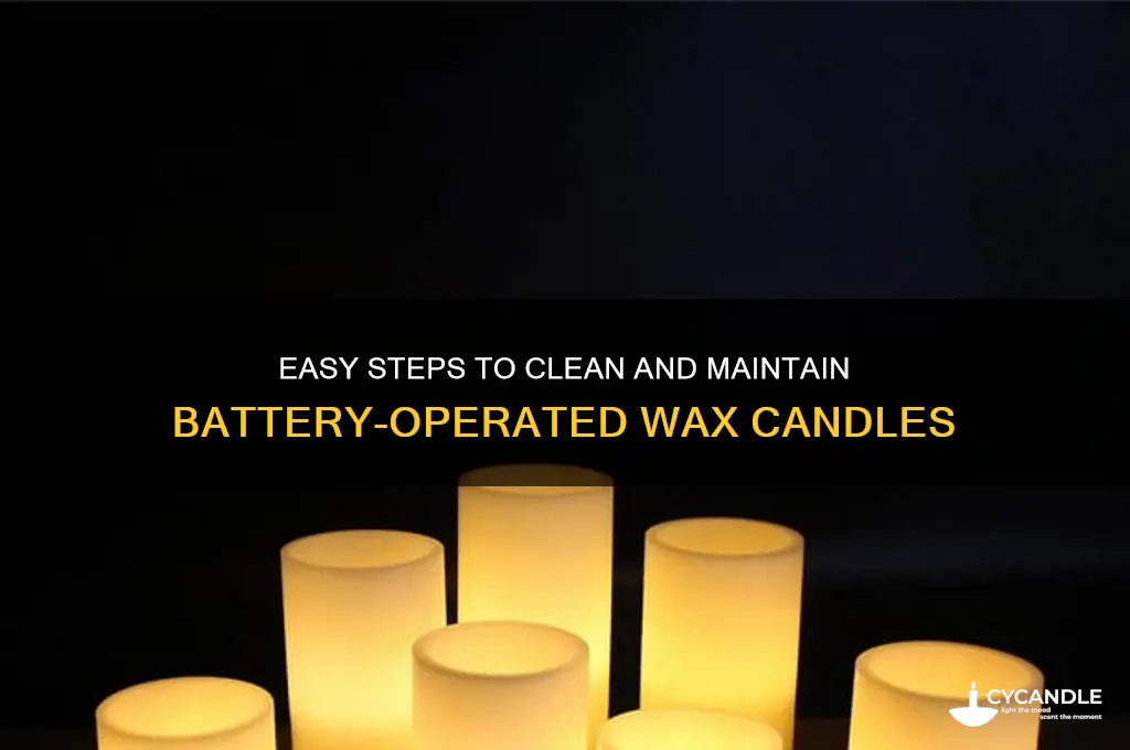 how to clean battery operated wax candles